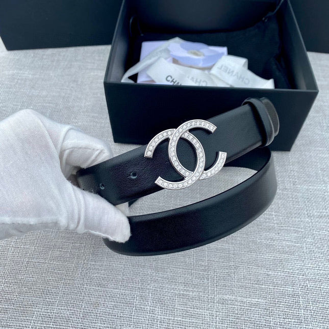 CHANEL 26S BELT 30 MM IN BLACK CALFSKIN 661516