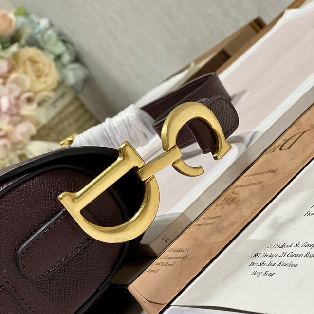 DIOR 26S SADDLE BAG 19 IN DARK RED CALFSKIN