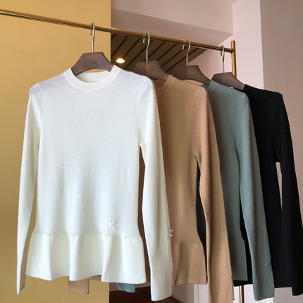 LV 25S CREW NECK RUFFLE PULLOVER 0083