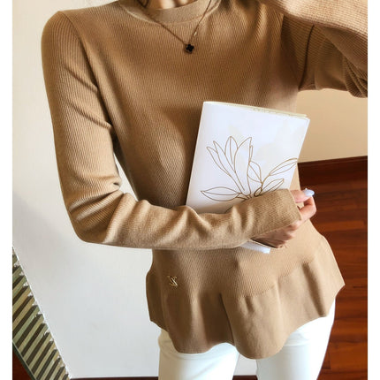 LV 25S CREW NECK RUFFLE PULLOVER 0084