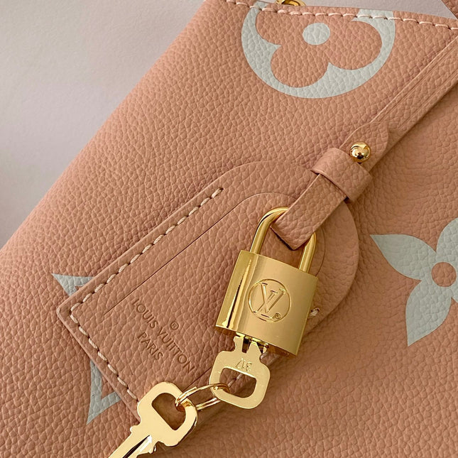 PETIT PALAIS PM MEDIUM SHOULDER BAG 29 IN PINK EMBOSSED COWHIDE GOLD-TONE HARDWARE