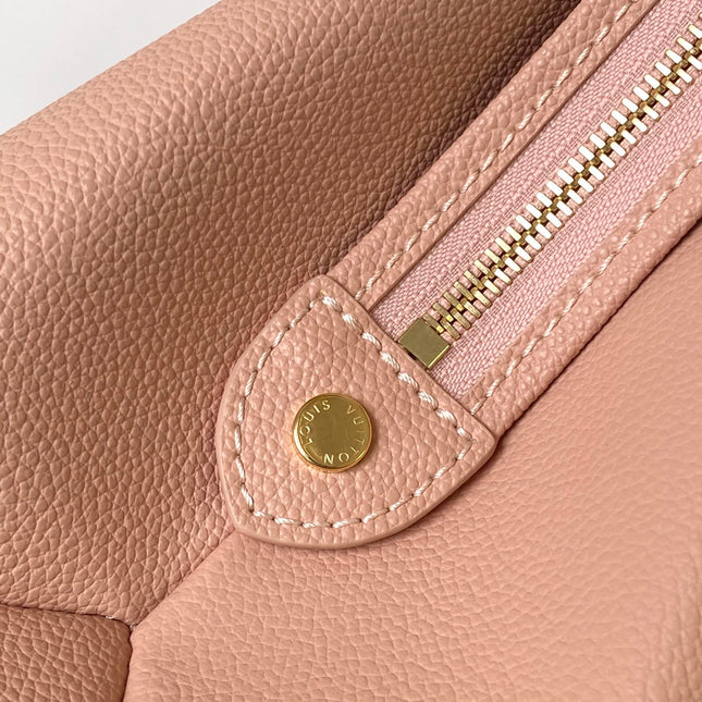 PETIT PALAIS PM MEDIUM SHOULDER BAG 29 IN PINK EMBOSSED COWHIDE GOLD-TONE HARDWARE