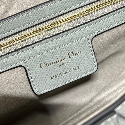 DIOR 26S SADDLE BAG 19 IN STONE GREY CALFSKIN