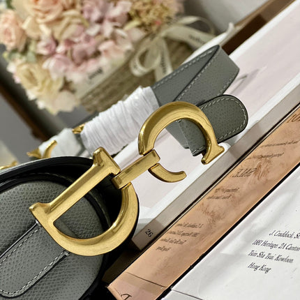 DIOR 26S SADDLE BAG 25 IN STONE GREY CALFSKIN