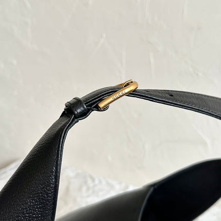 APHRODITE MEDIUM 39 SHOULDER BAG IN BLACK CALFSKIN