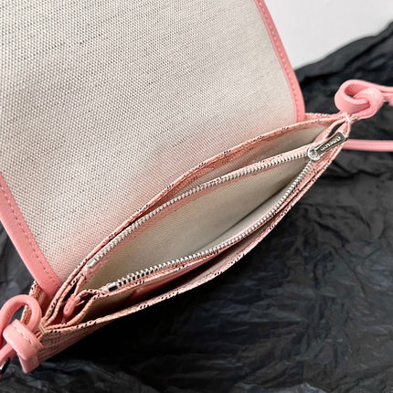 PLUMET POCKET WALLET 20 IN PINK GOYARDINE CANVAS AND LAMBSKIN TRIM