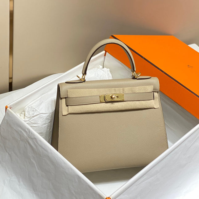 KELLY 28CM IN TRENCH EPSOM CALFSKIN GOLD HARDWARE