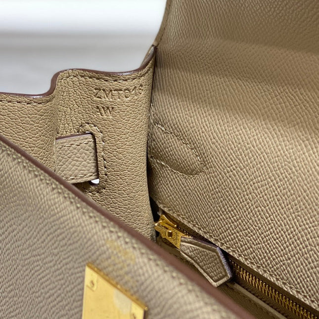 KELLY 28CM IN TRENCH EPSOM CALFSKIN GOLD HARDWARE