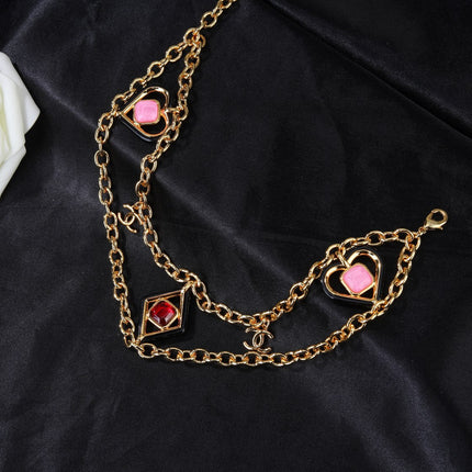 CHANEL 25S CHAIN BELT IN GOLD METALLIC STONE-EMBELLISHED 612631
