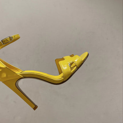 PREMIERE 115 SANDAL IN BRIGHT YELLOW CALFSKIN