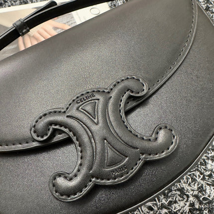 BESACE TRIPHOME 23 BLACK CALFSKIN
