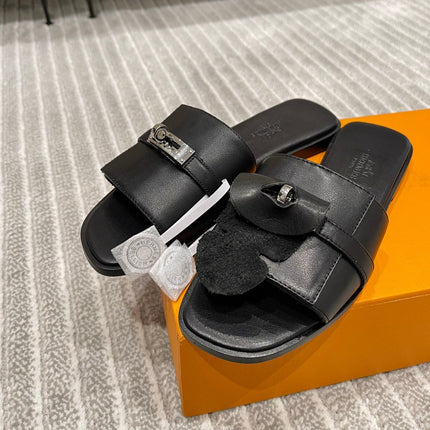 GABRIEL SANDAL BLACK CALFSKIN