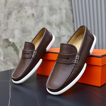 HM GUILLAUME LOAFER CHOCOLATE CALFSKIN