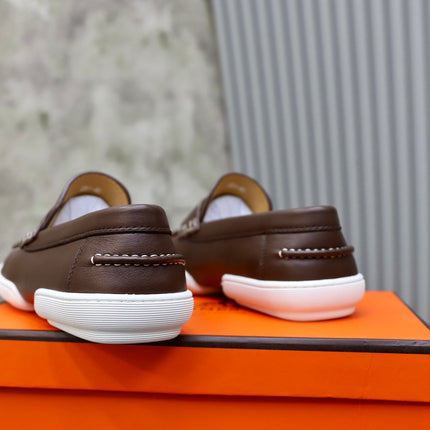 HM GUILLAUME LOAFER CHOCOLATE CALFSKIN