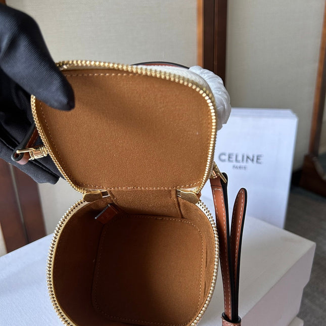 CELINE 26S MINI VANITY CASE 9 IN CREAM WHITE CALFSKIN