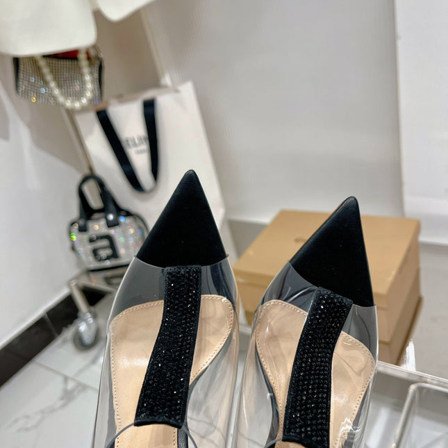 GIANVITO ROSSI 26S HEELED SANDALS 105 MM IN BLACK TPU