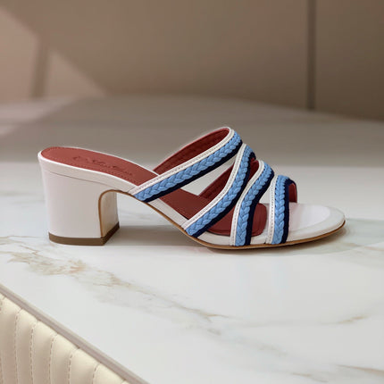 LP SPRIGHTLY CHARMS MID-SANDAL SKY CALFSKIN