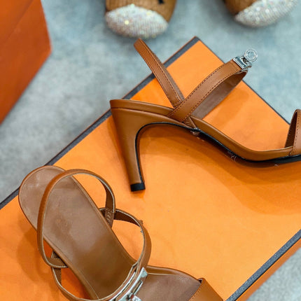 Glamour 75 Sandal Brown Leather