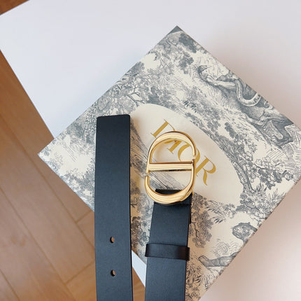 DIOR 25S BELT 30 MM IN BLACK CALFSKIN 613180
