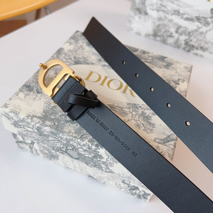 DIOR 25S BELT 30 MM IN BLACK CALFSKIN 613182