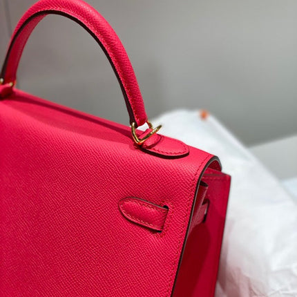 KELLY 25CM IN ROSE TYRIEN SWIFT CALFSKIN GOLD HARDWARE