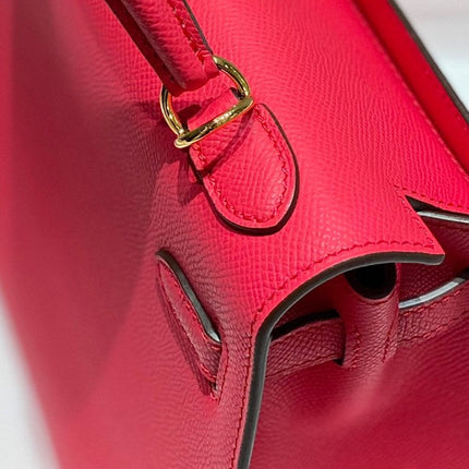 KELLY 25CM IN ROSE TYRIEN SWIFT CALFSKIN GOLD HARDWARE