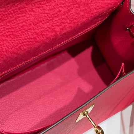 KELLY 25CM IN ROSE TYRIEN SWIFT CALFSKIN GOLD HARDWARE