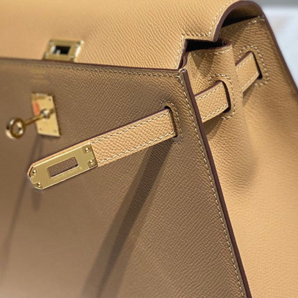 KELLY 25CM IN CHAI EPSOM CALFSKIN GOLD HARDWARE