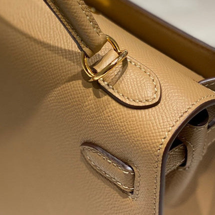 KELLY 25CM IN CHAI EPSOM CALFSKIN GOLD HARDWARE