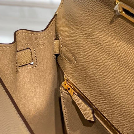 KELLY 25CM IN CHAI EPSOM CALFSKIN GOLD HARDWARE