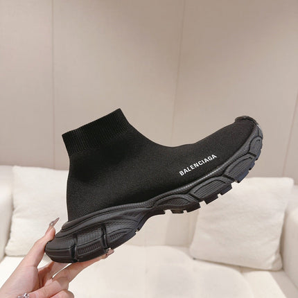 BALENCIAGA 25S SPEED TRAINER SNEAKERS 55 MM IN BLACK KNIT STYLE 2