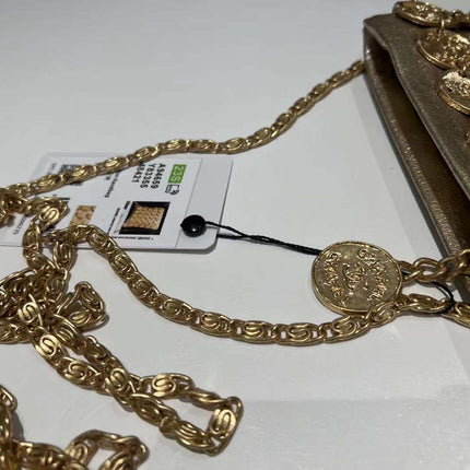 CHANEL 26S PARIS-GREECE MEDALLION CROSSBODY BAG 19 IN GOLD METALLIC LAMBSKIN GOLD HARDWARE
