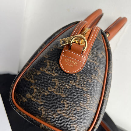 BOSTON TRIPHOME 19 BLACK PATTERN CALFSKIN