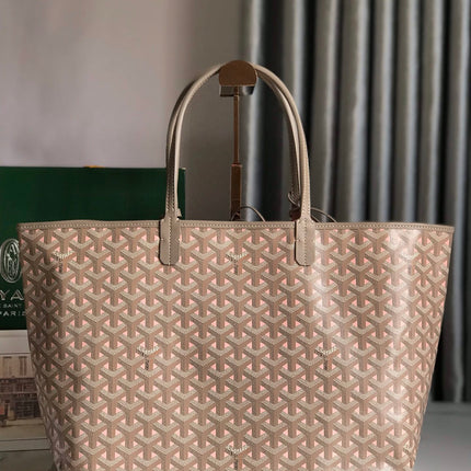 SAINT LOUIS PM 34 IN GREY MIX PINK GOYARDINE CANVAS AND CALFSKIN