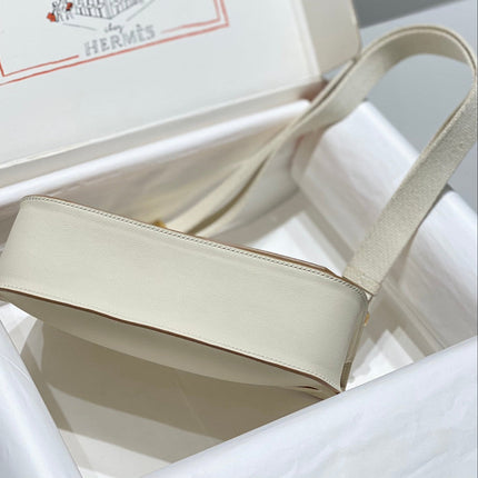 HM JYPSIERE SHOULDER BAG 23 IN BEIGE CALFSKIN GOLD HARDWARE