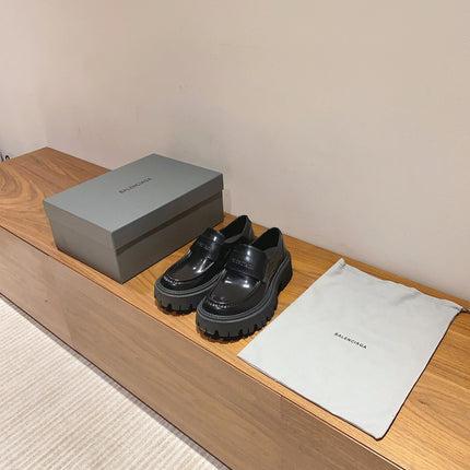 BALENCIAGA 25S LOAFERS IN BLACK CALFSKIN