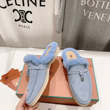 LP CHARMS WALK BABOUCHE LOAFERS SAPPHIRE FLEECE