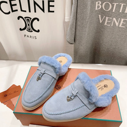 LP CHARMS WALK BABOUCHE LOAFERS SAPPHIRE FLEECE