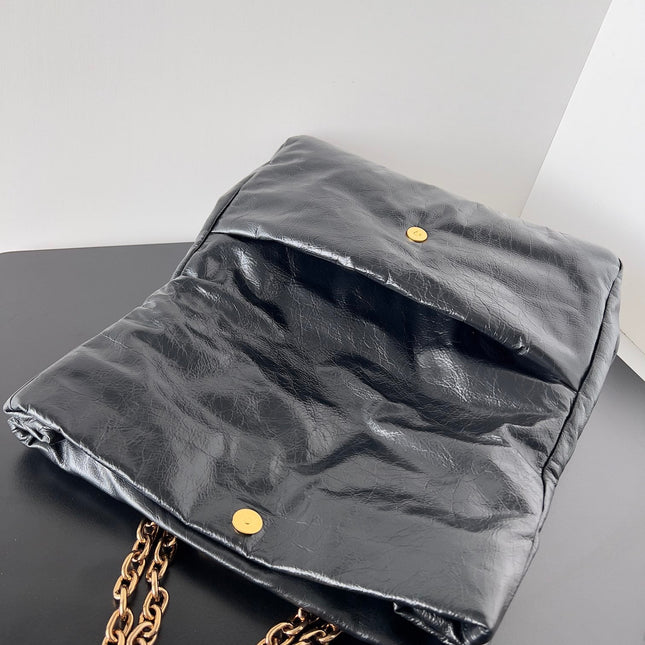 MONACO MEDIUM BAG 32 IN BLACK ARENA CALFSKIN GOLD HARDWARE