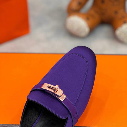 0Z Mule Violet Silk Thick Cloth/Sheepskin