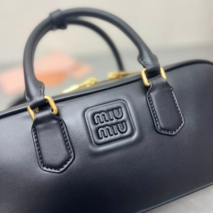 ARCADIE BAG 27 IN BLACK SHINY CALFSKIN