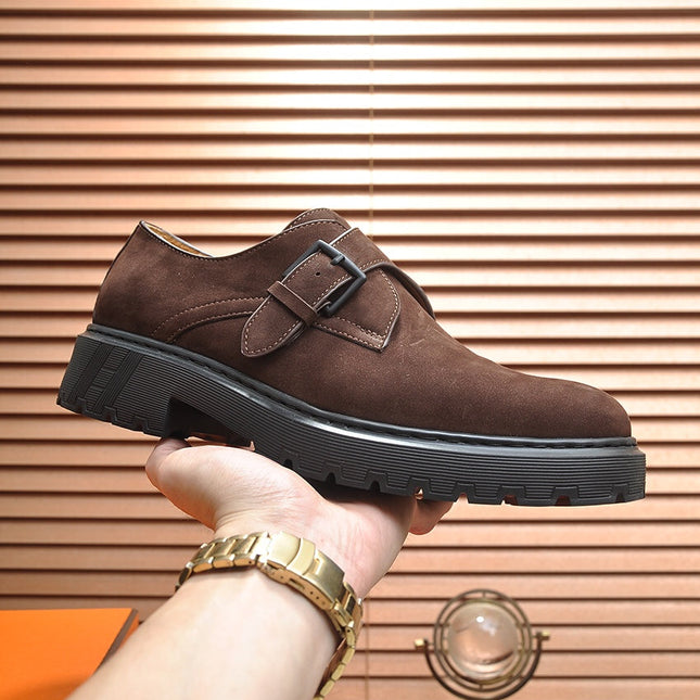 HM MONK STRAP BROWN SUEDE