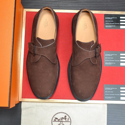 HM MONK STRAP BROWN SUEDE