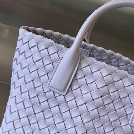 MINI CABAT 20 IN LILAC PURPLE LAMBSKIN