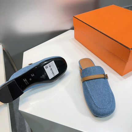 Lena Mule Blue Denim