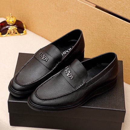 PRA LOAFER IN BLACK GRAINED CALFSKIN