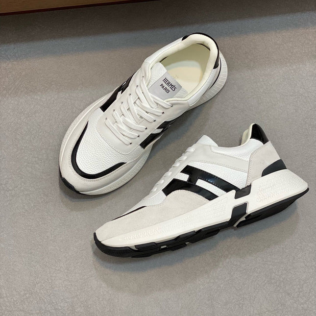 HM HOGAN SNEAKER WHITE CALFSKIN AND SUEDE