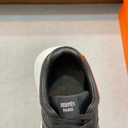 HM HOGAN SNEAKER BLACK CALFSKIN AND SUEDE