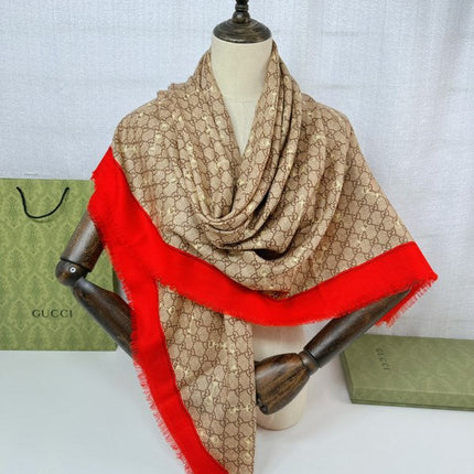 GUCCI 25S SCARF 140 IN CASHMERE 740367