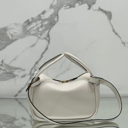 DARLING HANDBAG 25 IN WHITE SOFT GRAIN LAMBSKIN